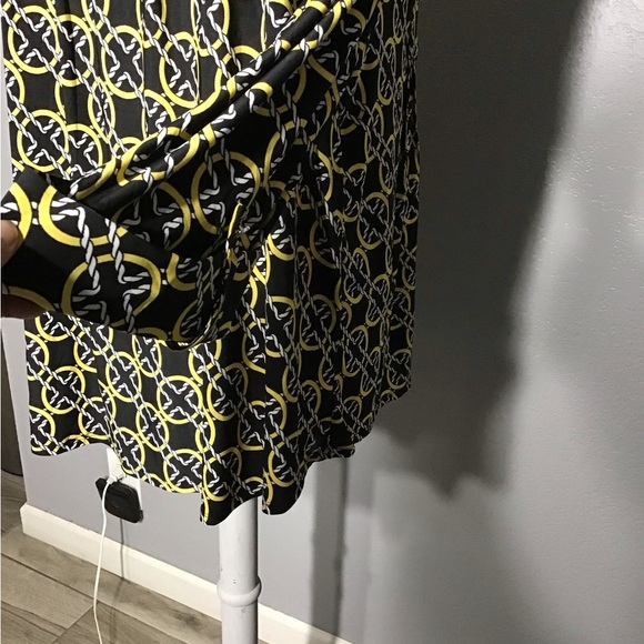 COCOMO BLOUSE SHIRT Sz 3X Black,yellow And White 3/4 Sleeve Women’s - Picture 10 of 16